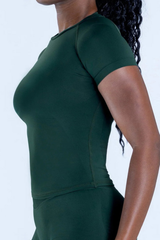 Women's Crew Neck Slim Fit Short Sleeve Workout T-shirt