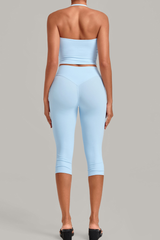 Women’s Halter Tank & Capri Leggings 2-Piece Yoga Set
