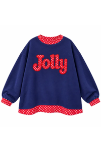 Women's Fall Letter Appliqué Embroidery Mockneck Sweatshirt