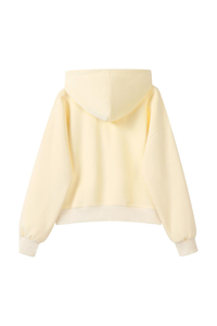 Women's Fall Cropped Relaxed Solid Sports Hoodie