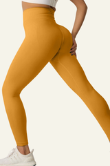 Women's High-waist Pleated Buttocks Lift Yoga Leggings