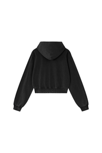 Unisex Fall Campus Cropped Zip Up Hooded Jacket