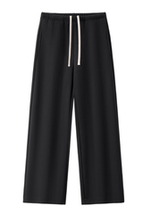 Unisex Fall Drawstring Side Pocket Wide Leg Sweatpants