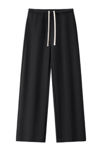 Unisex Fall Drawstring Side Pocket Wide Leg Sweatpants