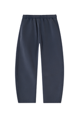 Unisex Fall Fleece Elastic Waist Curved Wide Leg Sweatpants