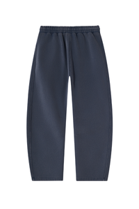 Unisex Fall Fleece Elastic Waist Curved Wide Leg Sweatpants