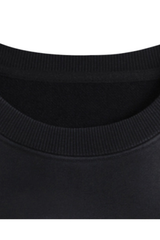 Women's Fall Solid Washed Cropped Crew Neck Sweatshirt