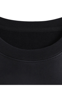 Women's Fall Solid Washed Cropped Crew Neck Sweatshirt