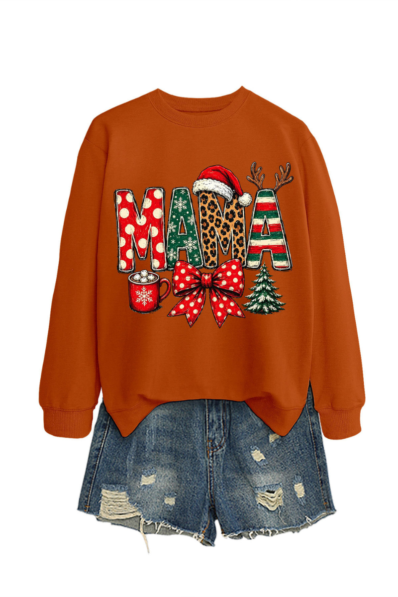 Women's Winter/Fall Christmas Santa Multi-color Pullover
