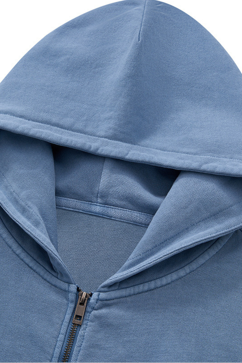 Women's Fall 100% Cotton 360G Boxy Two‑Way Zip Jacket