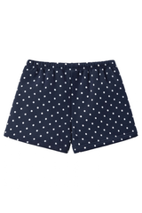 Unisex Fall Polka Dot Elastic Waist Drawstring Casual Shorts