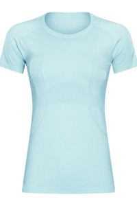 Women Seamless Round Neck Short Sleeve Sport T-Shirt
