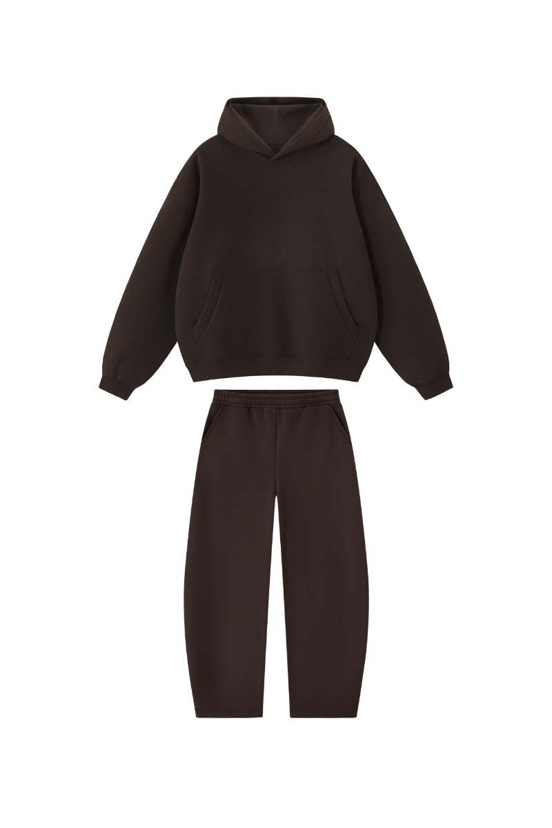 Men's Fall Fleece Hoodie & Wide Leg Sweatpants Casual Set