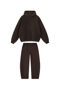 Unisex Fall Fleece Hoodie & Wide Leg Sweatpants Casual Set