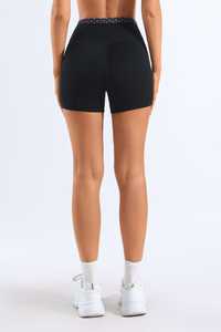 Women's High-Waist Sports Yoga Shorts with Polka Dot