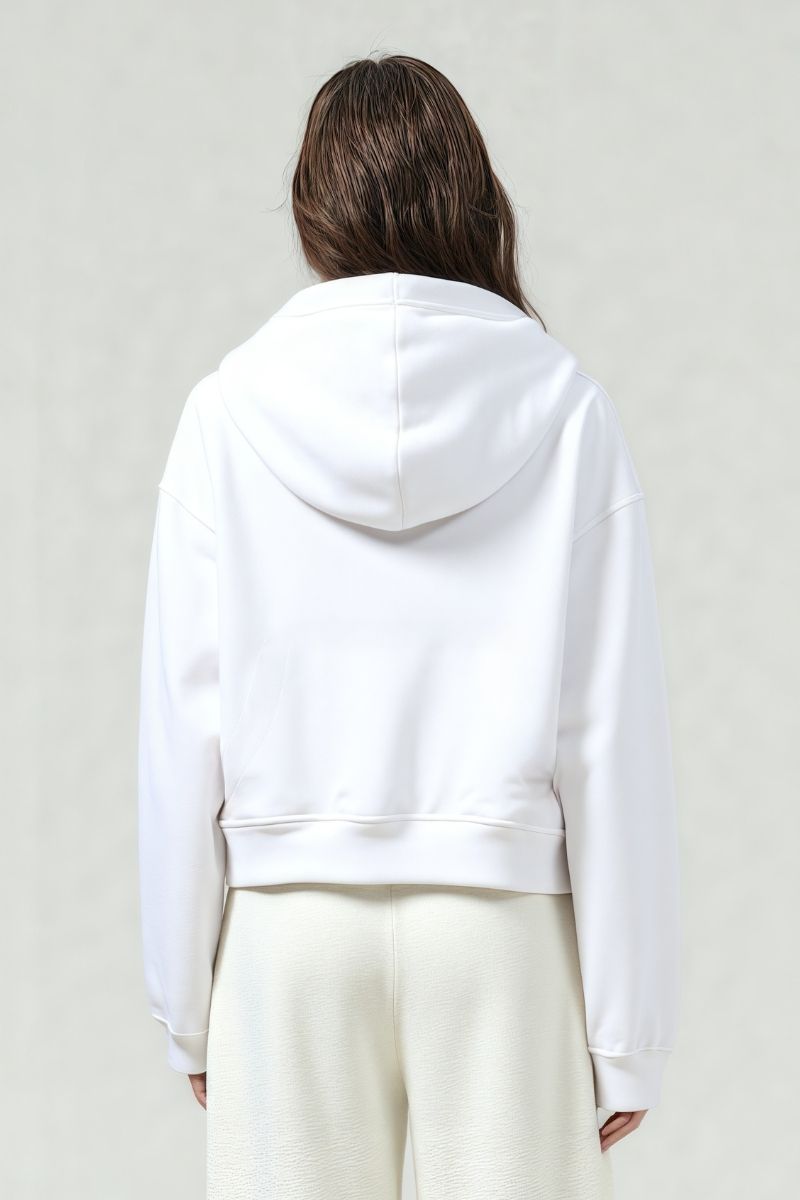 Women's Big Pocket Hooded Sweatshirt Cropped Top