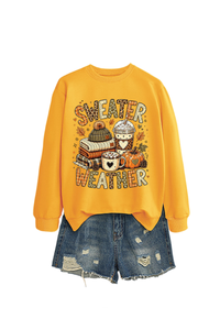 Women's Fall Christmas Cute Pumpkin Letter Print Pullover