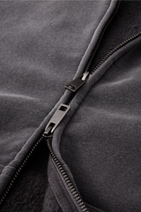Unisex Fleece-Lined Spray-Faded Oversized Hooded Jacket