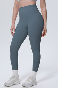 Women's High-Waist Solid Nine-inch Leggings
