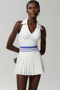 Sports & Fitness V-neck quick-drying tennis skirt two-piece set