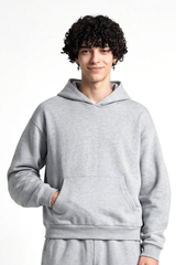 Men's Fall Boxy Fit French Terry Kangaroo Pocket Hoodie