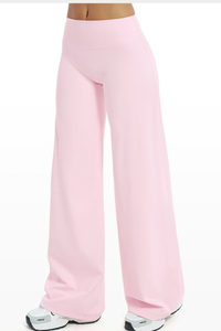 Women's High Waist V-Seam Butt Lifting Draped Wide Leg Pants