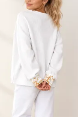 Women's Fall Halloween Cute Pumpkin Glitter Print Pullover