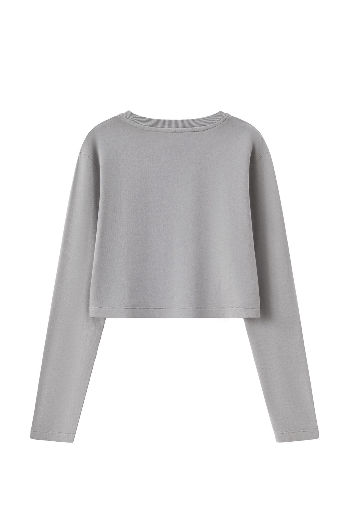 Women's 100% Cotton Washed Cropped Patchwork Cut Sweatshirt