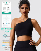 Women Eco-Friendly Recycled Polyester Fabric With Bra Pads Running Sports Fitness Yoga Bra