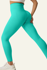Women's High-waist Pleated Buttocks Lift Yoga Leggings