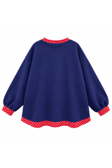 Women's Fall Letter Appliqué Embroidery Mockneck Sweatshirt