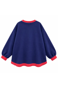 Women's Fall Letter Appliqué Embroidery Mockneck Sweatshirt