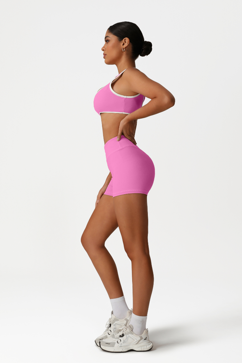 Women High-Waisted Butt-Lifting Yoga Set: Sports Bra + Shorts
