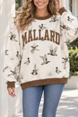 Women's Fall Custom Appliqué Embroidery Oversize Sweatshirt