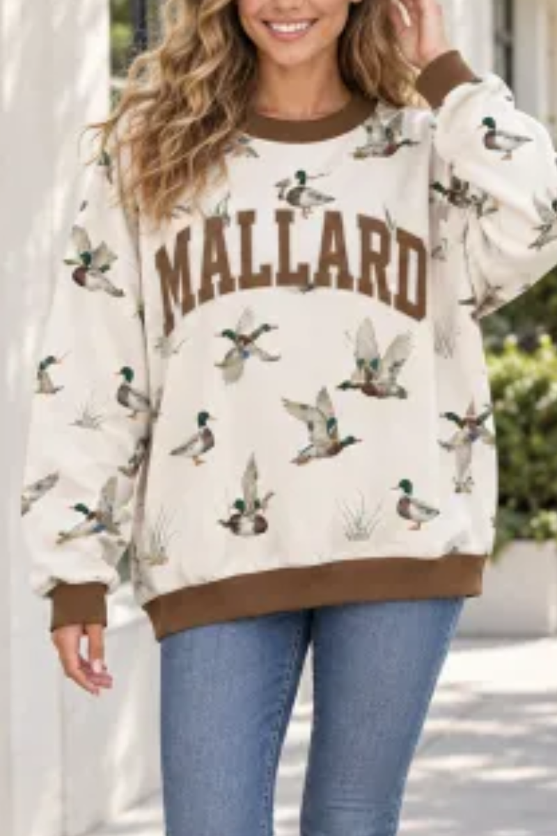 Women's Fall Custom Appliqué Embroidery Oversize Sweatshirt