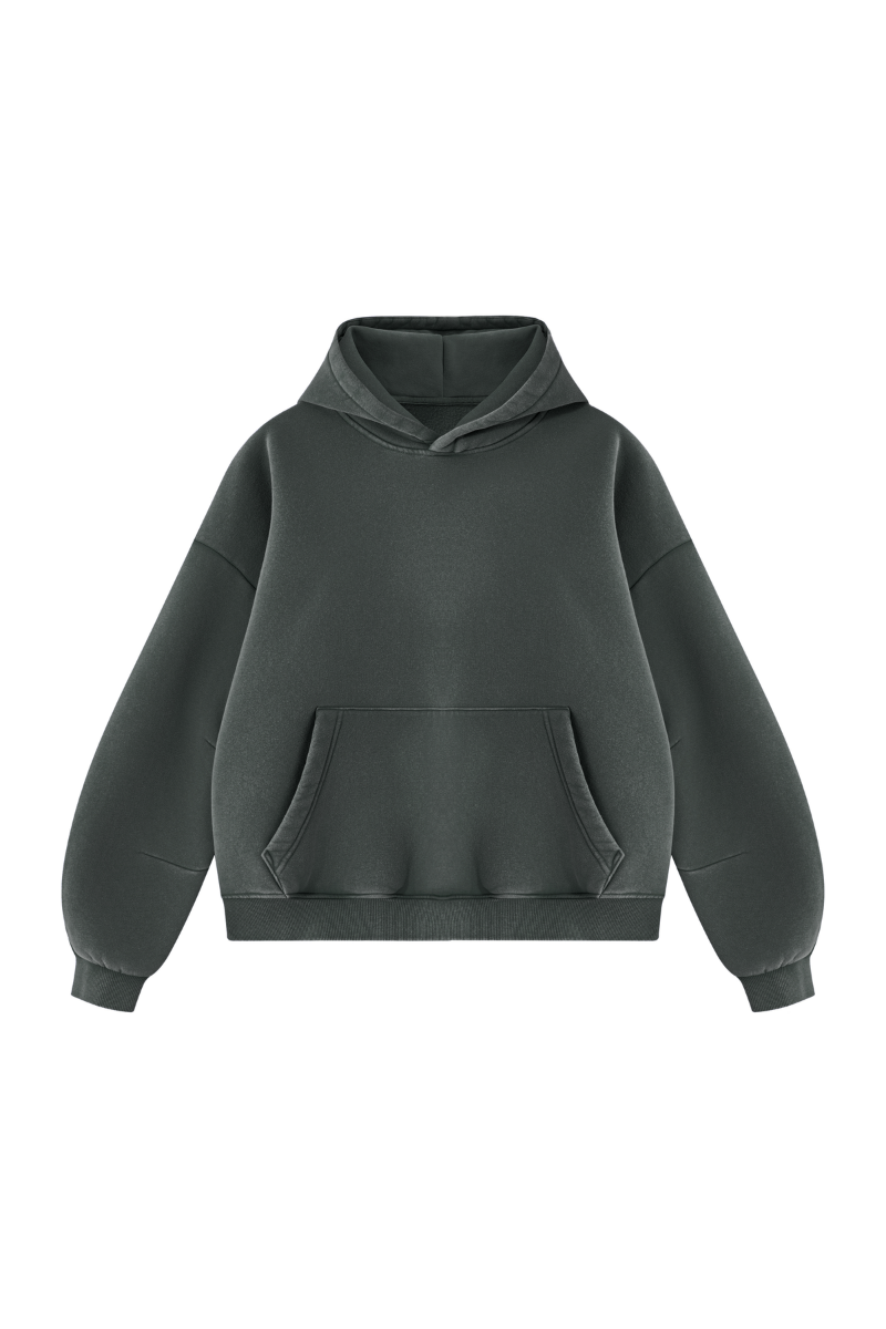Unisex Fall Fleece Heavyweight Washed Drop Shoulder Hoodie