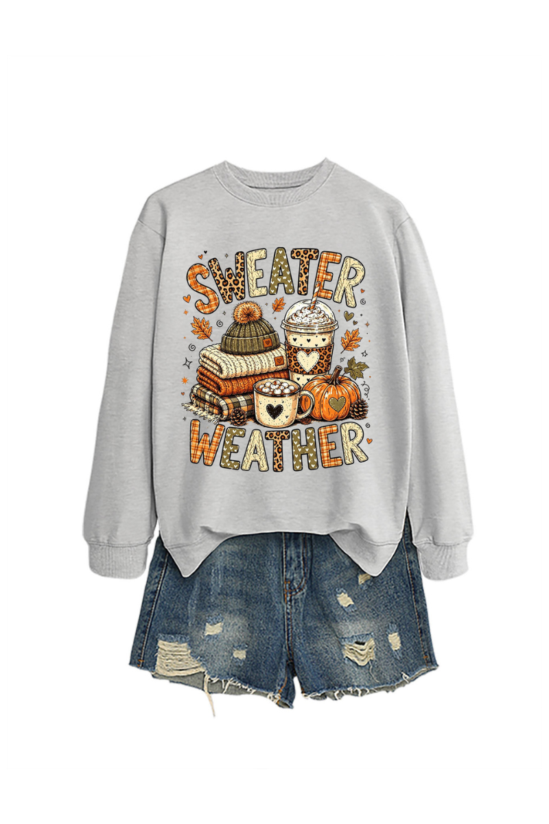 Women's Fall Christmas Cute Pumpkin Letter Print Pullover