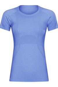 Women Seamless Round Neck Short Sleeve Sport T-Shirt