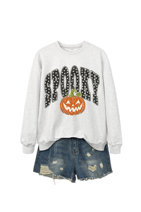 Women's Fall Pumpkin Polka Dot Halloween Multi‑Color Pullover