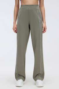 Women's Fall Double Side Stripes Relaxed Straight Leg Pants