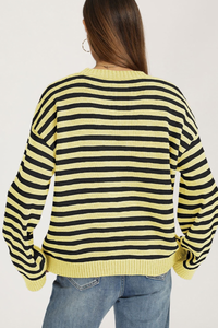 Women's Fall/Winter Knit Striped Knit Color Block Sweater