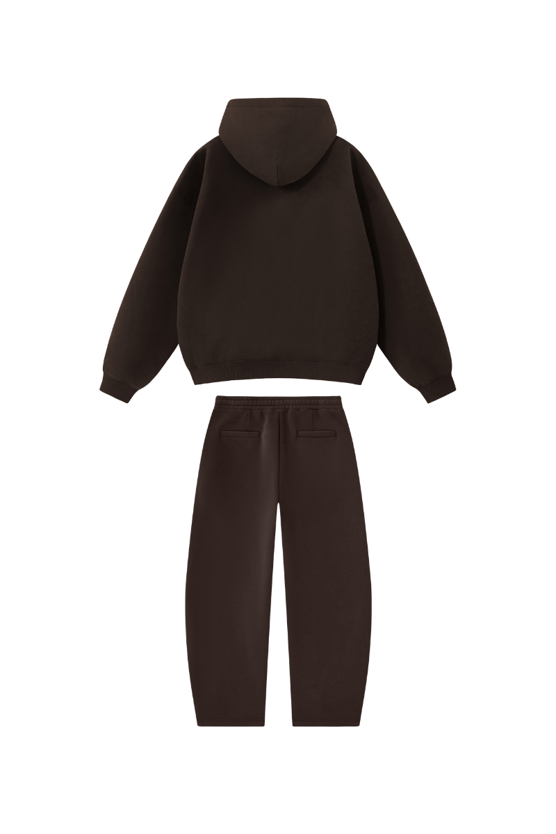 Unisex Fall Fleece Hoodie & Wide Leg Sweatpants Casual Set