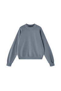 Unisex Fall 100% Cotton Streetwear Washed Relaxed Pullover