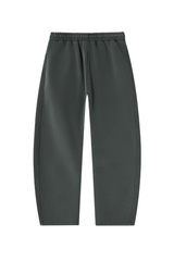 Unisex Fall Fleece Elastic Waist Curved Wide Leg Sweatpants