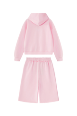 Men's 100% Cotton Loungewear Sets:Hooded Jacket &Mid Shorts