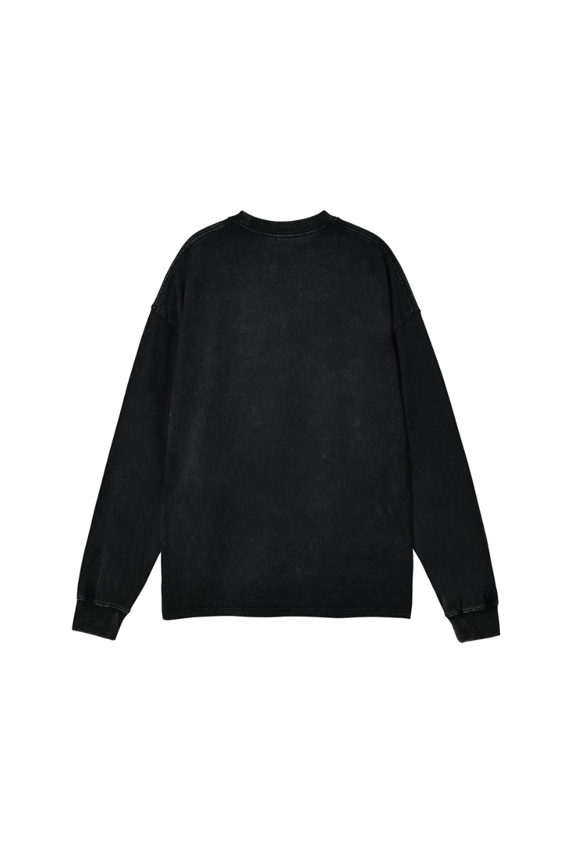 Unisex 100% Cotton Fall Vintage Washed Oversized Pullover