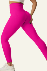 Women's High-waist Pleated Buttocks Lift Yoga Leggings