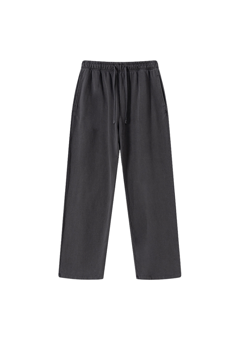 Unisex Fall 100% Cotton Vintage Washed Relaxed Sweatpants