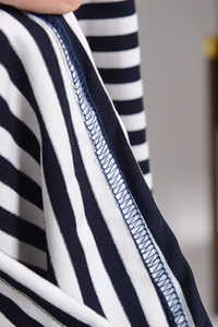 Plus Size Women's Fall Stripe Elastic Waistband Casual Pants