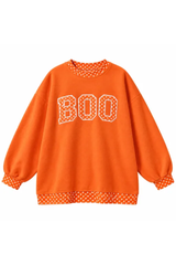 Women's Fall Letter Appliqué Embroidery Mockneck Sweatshirt